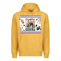 Mustard i'm just here for the snacks Premium Hoodie - MaliasSmallBusiness