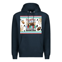 Navy i'm just here for the snacks Premium Hoodie - MaliasSmallBusiness