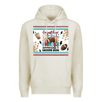 Oatmeal Heather i'm just here for the snacks Premium Hoodie - MaliasSmallBusiness