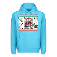 Ocean Blue i'm just here for the snacks Premium Hoodie - MaliasSmallBusiness