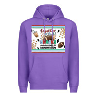 Purple i'm just here for the snacks Premium Hoodie - MaliasSmallBusiness