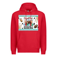 Red i'm just here for the snacks Premium Hoodie - MaliasSmallBusiness