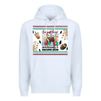 White i'm just here for the snacks Premium Hoodie - MaliasSmallBusiness