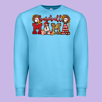 Baseball Mama Premium Sweatshirt Designed By Jasminsmagicworld