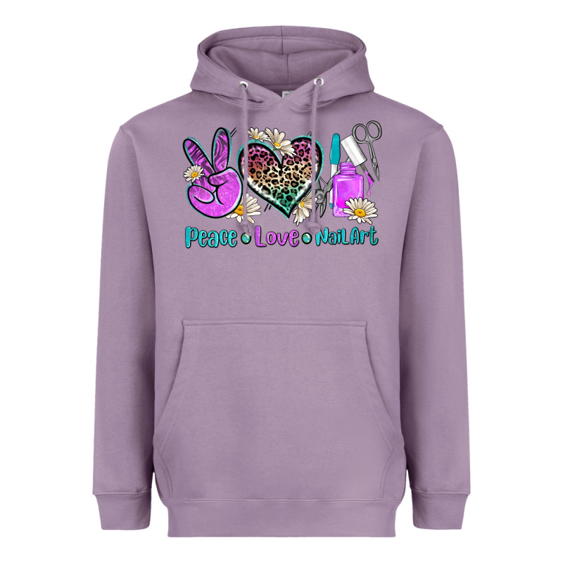 Peace Love Nail Art Heavyweight Hoodie by AdoDesignShop | Teevron