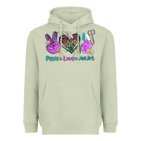 Matcha peace love nail art Heavyweight Hoodie - AdoDesignShop