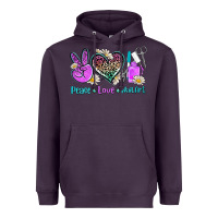 Plum peace love nail art Heavyweight Hoodie - AdoDesignShop