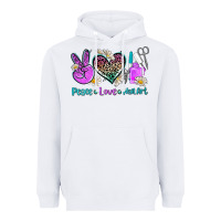 White peace love nail art Heavyweight Hoodie - AdoDesignShop