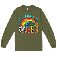 Army Green the future is queer Long Sleeve Tee - texasbilliewilder