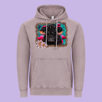 V.d Belted Galloway Cow Vintage Hoodie Designed By Adodesignshop