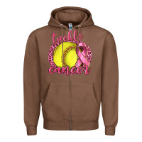 Chestnut Tackle Cancer Softball Zipper Hoodie - texasbilliewilder