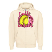 Sandshell Tackle Cancer Softball Zipper Hoodie - texasbilliewilder