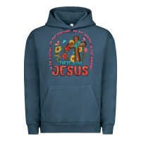 Pigment Midnight Navy in the waiting there was jesus Urban Hoodie - MaliasSmallBusiness