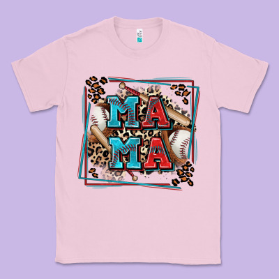 Baseball Mama With Leopard Classic Tee Designed By Zillion Design Studio