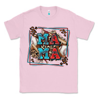 Bubblegum Pink baseball mama with leopard Classic Tee - Zillion Design Studio