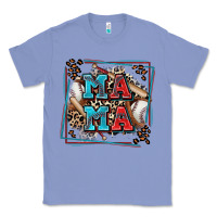 Colony Blue baseball mama with leopard Classic Tee - Zillion Design Studio