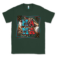 Sports Green baseball mama with leopard Classic Tee - Zillion Design Studio