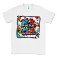 White baseball mama with leopard Classic Tee - Zillion Design Studio