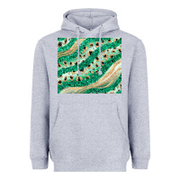 Heather Grey green glitter Heavyweight Hoodie - JahusDesignShop