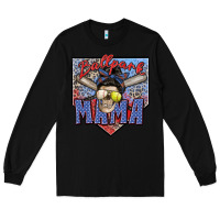 Black ballpark mama Long Sleeve Tee - Zillion Design Studio