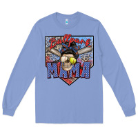 Colony Blue ballpark mama Long Sleeve Tee - Zillion Design Studio