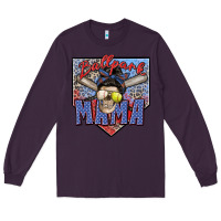 Plum ballpark mama Long Sleeve Tee - Zillion Design Studio