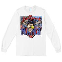 White ballpark mama Long Sleeve Tee - Zillion Design Studio