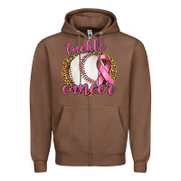 Chestnut Tackle Cancer Baseball Zipper Hoodie - texasbilliewilder