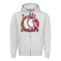 Dove Grey Tackle Cancer Baseball Zipper Hoodie - texasbilliewilder