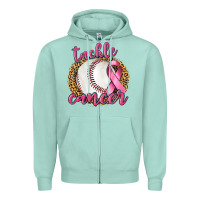 Seafoam Tackle Cancer Baseball Zipper Hoodie - texasbilliewilder
