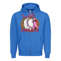 True Royal Tackle Cancer Baseball Zipper Hoodie - texasbilliewilder
