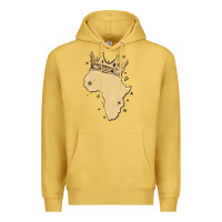 Antique Gold africa with crown Premium Hoodie - MaliasSmallBusiness