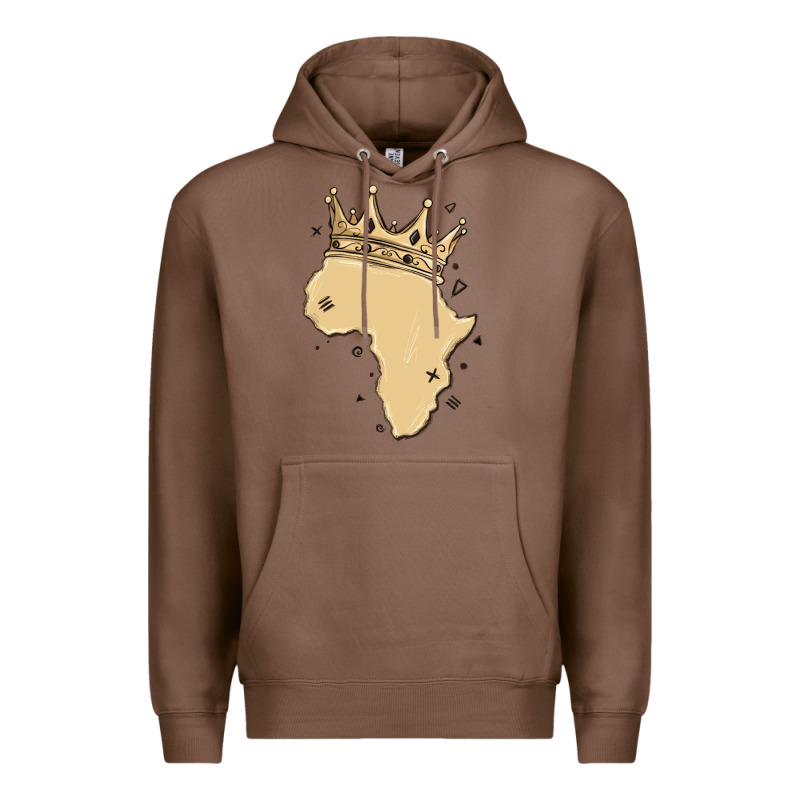 Africa With Crown Premium Hoodie by MaliasSmallBusiness | Teevron
