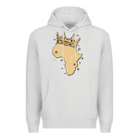 Dove Grey africa with crown Premium Hoodie - MaliasSmallBusiness