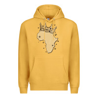 Mustard africa with crown Premium Hoodie - MaliasSmallBusiness