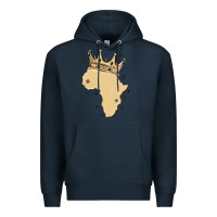 Navy africa with crown Premium Hoodie - MaliasSmallBusiness
