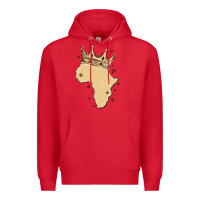 Red africa with crown Premium Hoodie - MaliasSmallBusiness