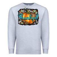 Heather Grey Thankful Pumpkin Premium Sweatshirt - Artiststas