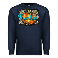 Navy Thankful Pumpkin Premium Sweatshirt - Artiststas