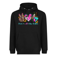 Black peace love hair stylist Heavyweight Hoodie - AdoDesignShop