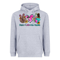 Heather Grey peace love hair stylist Heavyweight Hoodie - AdoDesignShop