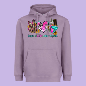 Peace Love Hair Stylist Heavyweight Hoodie Designed By Adodesignshop