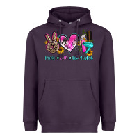 Plum peace love hair stylist Heavyweight Hoodie - AdoDesignShop