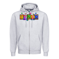Heather Grey pride human Zipper Hoodie - Zillion Design Studio