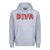 Heather Grey diva Premium Hoodie - MaliasSmallBusiness