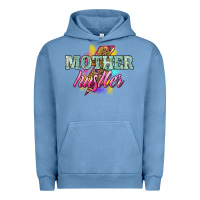 Pigment Pebble Blue mother hustler lightning bolt Urban Hoodie - NancyCooperArtShop