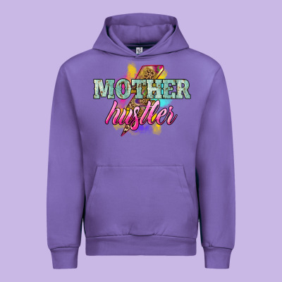 Mother Hustler Lightning Bolt Urban Hoodie Designed By Nancycooperartshop