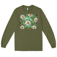 Army Green Daisy leopard Long Sleeve Tee - RanaPortraitStore