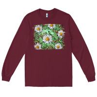 Burgundy Daisy leopard Long Sleeve Tee - RanaPortraitStore