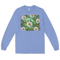 Colony Blue Daisy leopard Long Sleeve Tee - RanaPortraitStore
